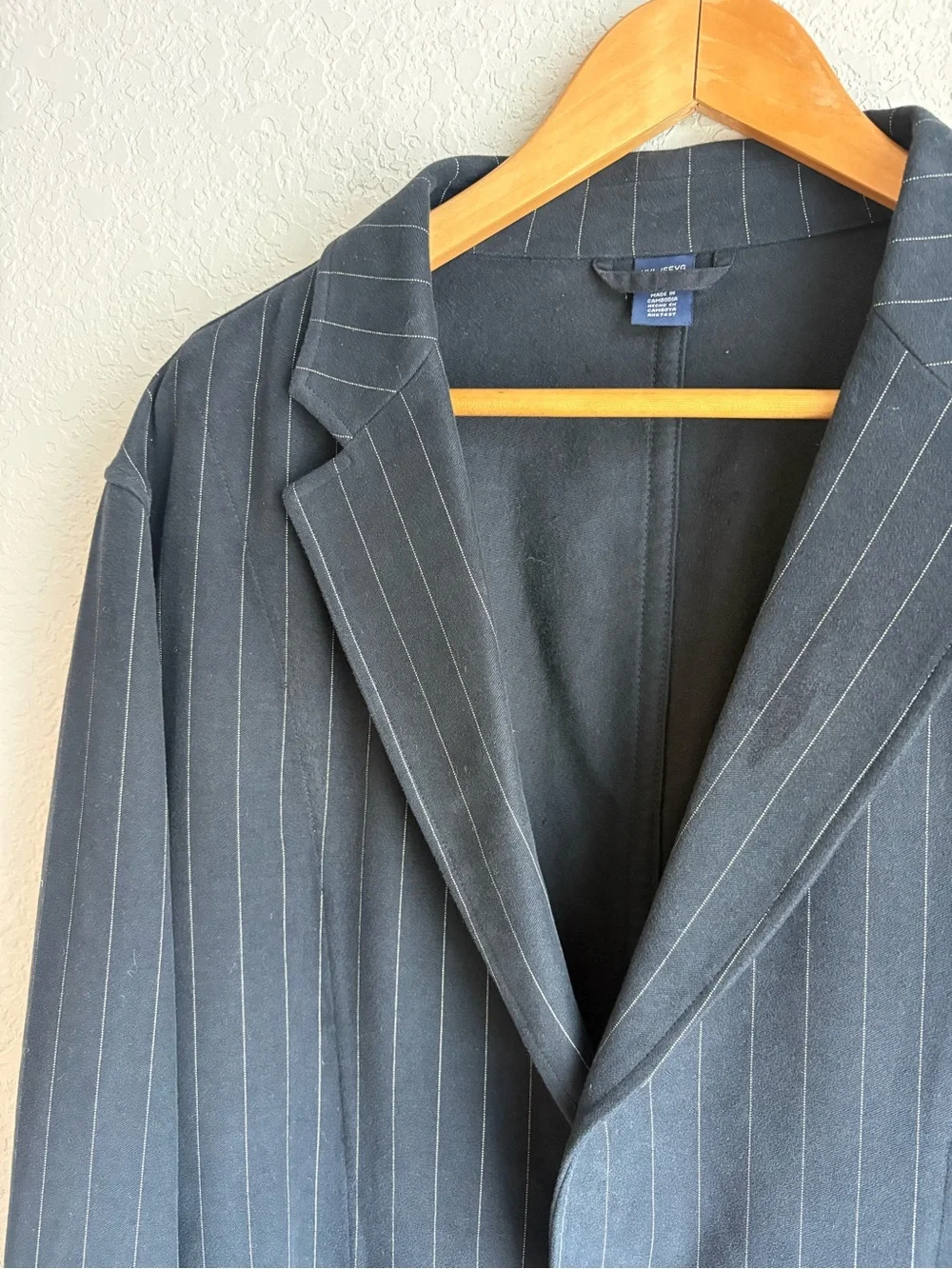 Polo Jeans Co Ralph Lauren Navy Pinstripe Blazer Jacket Men’s XXL cotton